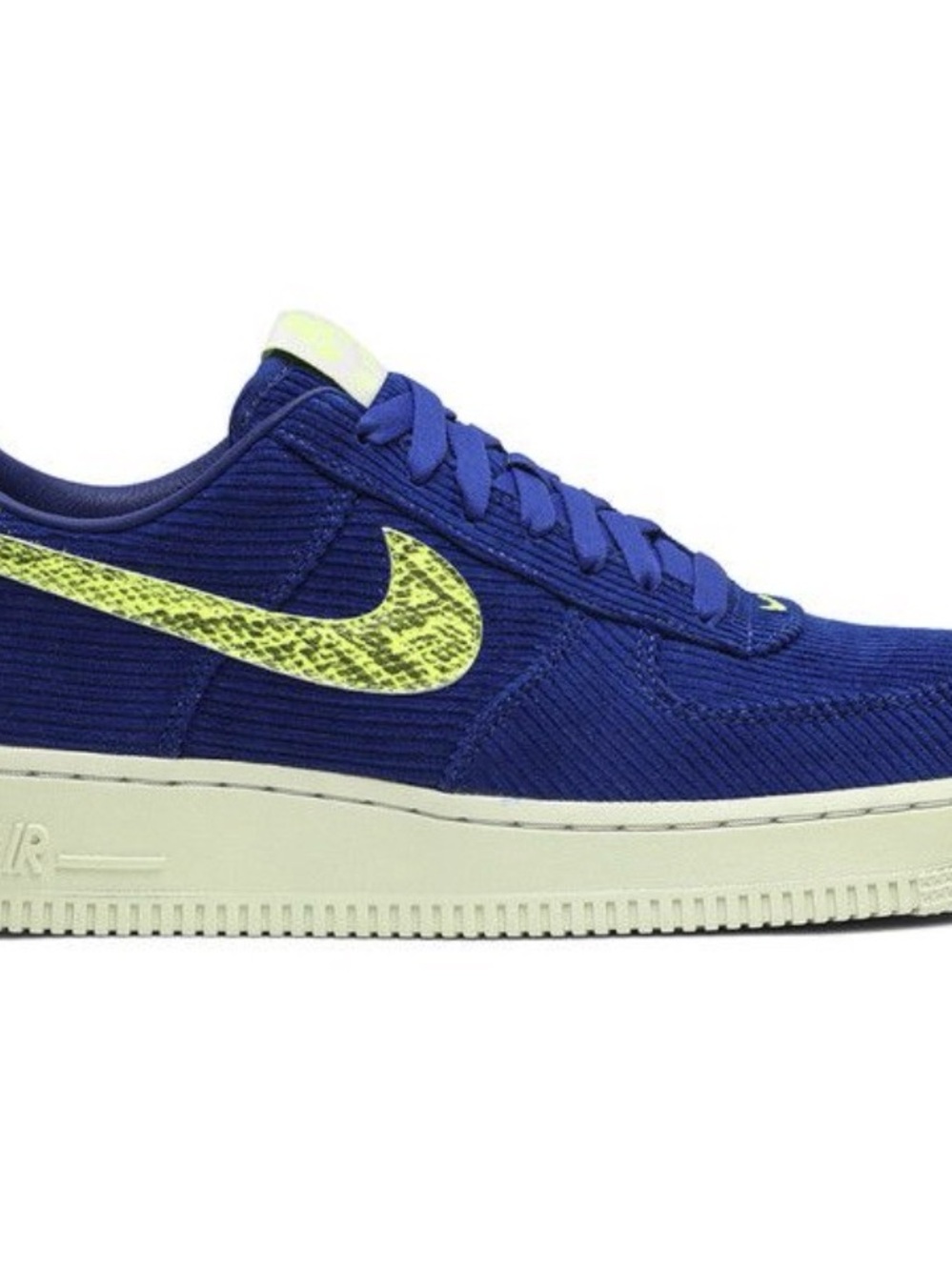 Nike X Olivia Kim 07 Air Force 1 “NO COVER Sneakers in Navy/Yellow Sail  (W/6)